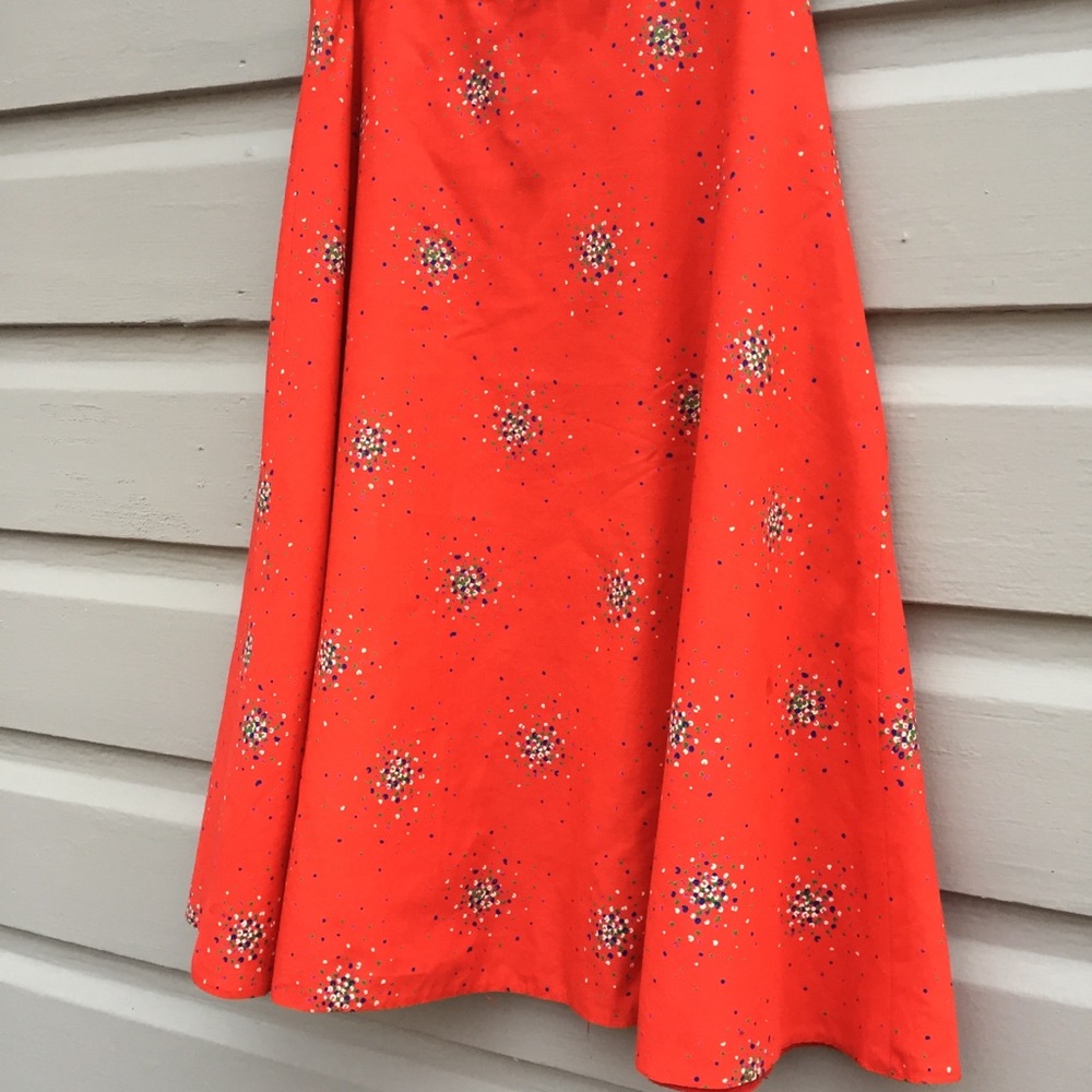 Vintage Vibe Pinup Cotton Red Circle Skirt S/M